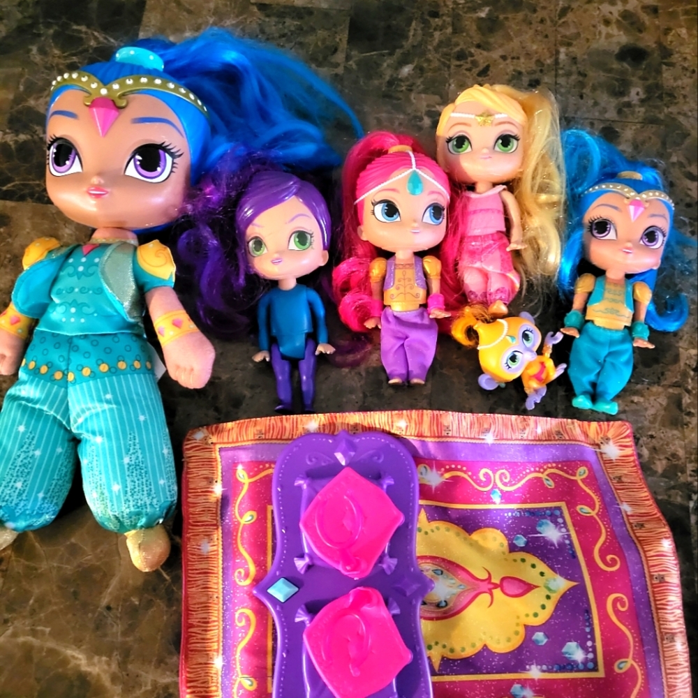 Shimmer and shine toy lot.